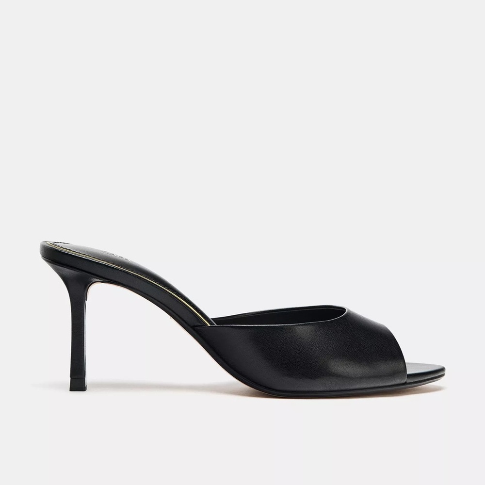 Zara Black Open-Toe Heels